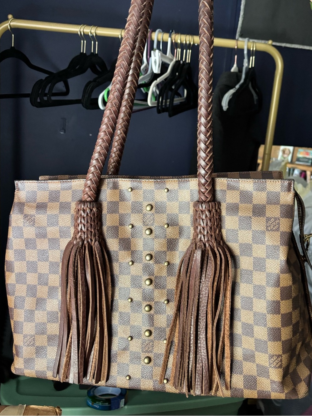 LV fringe vintage boho bag